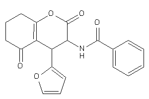 Image of N-[4-(2-furyl)-2,5-diketo-4,6,7,8-tetrahydro-3H-chromen-3-yl]benzamide