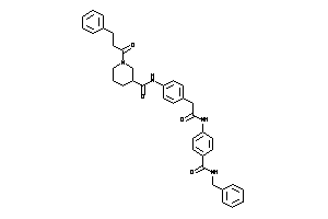 Image of N-[4-[2-[4-(benzylcarbamoyl)anilino]-2-keto-ethyl]phenyl]-1-hydrocinnamoyl-nipecotamide
