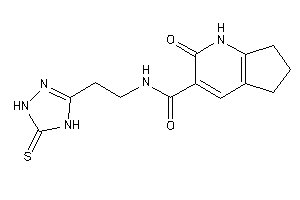 Image of 2-keto-N-[2-(5-thioxo-1,4-dihydro-1,2,4-triazol-3-yl)ethyl]-1,5,6,7-tetrahydro-1-pyrindine-3-carboxamide