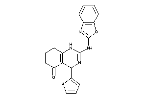 2-(1,3-benzoxazol-2-ylamino)-4-(2-thienyl)-4,6,7,8-tetrahydro-1H-quinazolin-5-one
