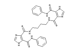 Image of N'-phenyl-N-[4-[[5-(phenylcarbamoyl)-1H-imidazole-4-carbonyl]amino]butyl]-1H-imidazole-4,5-dicarboxamide