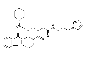 Image of N-(3-imidazol-1-ylpropyl)-2-[4-keto-1-(piperidine-1-carbonyl)-2,3,6,7,12,12b-hexahydro-1H-pyrido[2,1-a]$b-carbolin-3-yl]acetamide