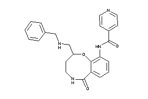 Image of N-[2-[(benzylamino)methyl]-6-keto-2,3,4,5-tetrahydro-1,5-benzoxazocin-10-yl]isonicotinamide