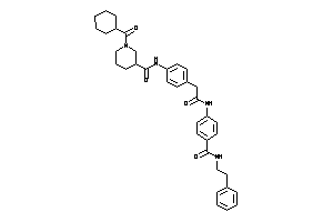 1-(cyclohexanecarbonyl)-N-[4-[2-keto-2-[4-(phenethylcarbamoyl)anilino]ethyl]phenyl]nipecotamide