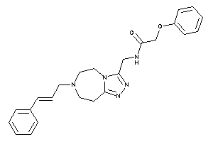 N-[(7-cinnamyl-5,6,8,9-tetrahydro-[1,2,4]triazolo[3,4-g][1,4]diazepin-3-yl)methyl]-2-phenoxy-acetamide
