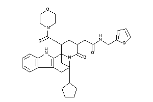 Image of 2-[12b-(2-cyclopentylethyl)-4-keto-1-(morpholine-4-carbonyl)-1,2,3,6,7,12-hexahydropyrido[2,1-a]$b-carbolin-3-yl]-N-(2-furfuryl)acetamide