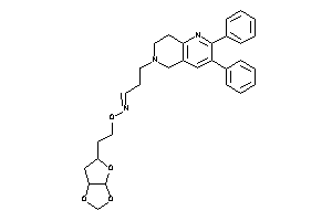 Image of 2-(3a,5,6,6a-tetrahydrofuro[2,3-d][1,3]dioxol-5-yl)ethoxy-[3-(2,3-diphenyl-7,8-dihydro-5H-1,6-naphthyridin-6-yl)propylidene]amine