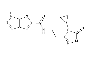 Image of N-[2-(4-cyclopropyl-5-thioxo-1H-1,2,4-triazol-3-yl)ethyl]-1H-thieno[2,3-c]pyrazole-5-carboxamide
