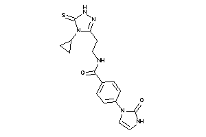 Image of N-[2-(4-cyclopropyl-5-thioxo-1H-1,2,4-triazol-3-yl)ethyl]-4-(2-keto-4-imidazolin-1-yl)benzamide