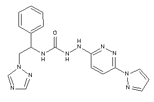 Image of 1-[1-phenyl-2-(1,2,4-triazol-1-yl)ethyl]-3-[(6-pyrazol-1-ylpyridazin-3-yl)amino]urea