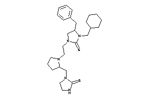 Image of 4-benzyl-3-(cyclohexylmethyl)-1-[2-[2-[(2-thioxoimidazolidin-1-yl)methyl]pyrrolidino]ethyl]imidazolidine-2-thione