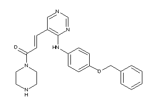 3-[4-(4-benzoxyanilino)pyrimidin-5-yl]-1-piperazino-prop-2-en-1-one