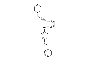 Image of (4-benzoxyphenyl)-[5-(3-morpholinoprop-1-ynyl)pyrimidin-4-yl]amine