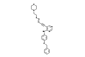 Image of (4-benzoxyphenyl)-[5-[3-(2-morpholinoethyloximino)prop-1-ynyl]pyrimidin-4-yl]amine