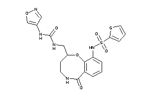 1-isoxazol-4-yl-3-[[6-keto-10-(2-thienylsulfonylamino)-2,3,4,5-tetrahydro-1,5-benzoxazocin-2-yl]methyl]urea