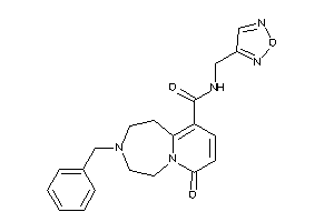3-benzyl-N-(furazan-3-ylmethyl)-7-keto-1,2,4,5-tetrahydropyrido[2,1-g][1,4]diazepine-10-carboxamide