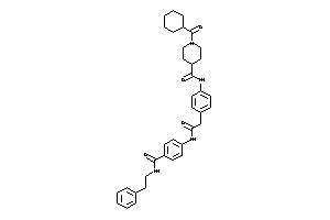 1-(cyclohexanecarbonyl)-N-[4-[2-keto-2-[4-(phenethylcarbamoyl)anilino]ethyl]phenyl]isonipecotamide