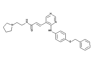 Image of 3-[4-(4-benzoxyanilino)pyrimidin-5-yl]-N-(2-pyrrolidinoethyl)acrylamide