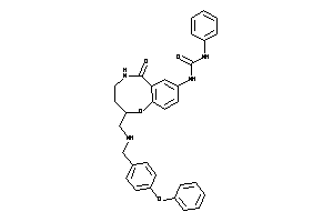 1-[6-keto-2-[[(4-phenoxybenzyl)amino]methyl]-2,3,4,5-tetrahydro-1,5-benzoxazocin-8-yl]-3-phenyl-urea