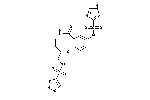 N-[[8-(1H-imidazol-4-ylsulfonylamino)-6-keto-2,3,4,5-tetrahydro-1,5-benzoxazocin-2-yl]methyl]isoxazole-4-sulfonamide