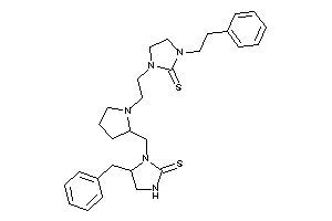 5-benzyl-1-[[1-[2-(3-phenethyl-2-thioxo-imidazolidin-1-yl)ethyl]pyrrolidin-2-yl]methyl]imidazolidine-2-thione