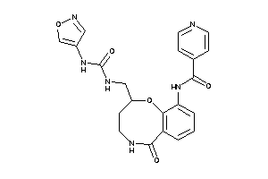 N-[2-[(isoxazol-4-ylcarbamoylamino)methyl]-6-keto-2,3,4,5-tetrahydro-1,5-benzoxazocin-10-yl]isonicotinamide