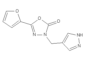 Image of 5-(2-furyl)-3-(1H-pyrazol-4-ylmethyl)-1,3,4-oxadiazol-2-one
