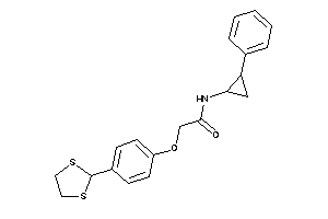 Image of 2-[4-(1,3-dithiolan-2-yl)phenoxy]-N-(2-phenylcyclopropyl)acetamide