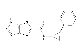 Image of N-(2-phenylcyclopropyl)-1H-thieno[2,3-c]pyrazole-5-carboxamide