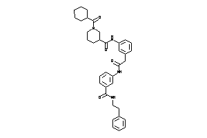 1-(cyclohexanecarbonyl)-N-[3-[2-keto-2-[3-(phenethylcarbamoyl)anilino]ethyl]phenyl]nipecotamide