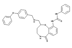 1-[6-keto-2-[[(4-phenoxybenzyl)amino]methyl]-2,3,4,5-tetrahydro-1,5-benzoxazocin-10-yl]-3-phenyl-urea