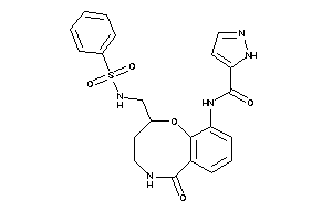 N-[2-(benzenesulfonamidomethyl)-6-keto-2,3,4,5-tetrahydro-1,5-benzoxazocin-10-yl]-1H-pyrazole-5-carboxamide