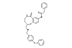 Image of N-[6-keto-2-[[(4-phenoxybenzyl)amino]methyl]-2,3,4,5-tetrahydro-1,5-benzoxazocin-8-yl]-2-phenyl-acetamide