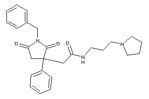 Image of 2-(1-benzyl-2,5-diketo-3-phenyl-pyrrolidin-3-yl)-N-(3-pyrrolidinopropyl)acetamide