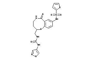 1-isoxazol-4-yl-3-[[6-keto-8-(2-thienylsulfonylamino)-2,3,4,5-tetrahydro-1,5-benzoxazocin-2-yl]methyl]urea