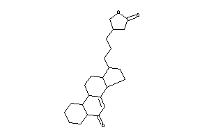 Image of 4-[3-(6-keto-1,2,3,4,5,9,10,11,12,13,14,15,16,17-tetradecahydrocyclopenta[a]phenanthren-17-yl)propyl]tetrahydrofuran-2-one