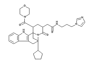 2-[12b-(2-cyclopentylethyl)-4-keto-1-(morpholine-4-carbonyl)-1,2,3,6,7,12-hexahydropyrido[2,1-a]$b-carbolin-3-yl]-N-(3-imidazol-1-ylpropyl)acetamide
