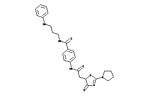 N-(3-anilinopropyl)-4-[[2-(4-keto-2-pyrrolidino-2-thiazolin-5-yl)acetyl]amino]benzamide