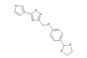 Image of 3-[[4-(1,3-dithiolan-2-yl)phenoxy]methyl]-5-(3-furyl)-1,2,4-oxadiazole