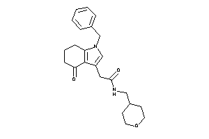 2-(1-benzyl-4-keto-6,7-dihydro-5H-indol-3-yl)-N-(tetrahydropyran-4-ylmethyl)acetamide