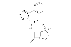 Image of 3-phenyl-N-(4,4,7-triketo-4$l^{6}-thia-1-azabicyclo[3.2.0]heptan-6-yl)isoxazole-4-carboxamide