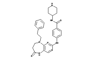 4-[(6-keto-9-phenethyl-7,8-dihydro-5H-pyrimido[4,5-b][1,4]diazepin-2-yl)amino]-N-(4-piperidyl)benzamide