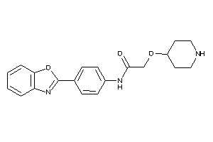 Image of N-[4-(1,3-benzoxazol-2-yl)phenyl]-2-(4-piperidyloxy)acetamide
