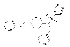 N-benzyl-N-(4-phenethylcyclohexyl)isoxazole-4-sulfonamide