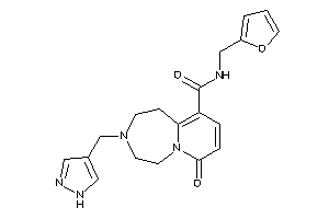 N-(2-furfuryl)-7-keto-3-(1H-pyrazol-4-ylmethyl)-1,2,4,5-tetrahydropyrido[2,1-g][1,4]diazepine-10-carboxamide
