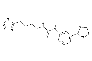 1-[3-(1,3-dithiolan-2-yl)phenyl]-3-(4-thiazol-2-ylbutyl)urea