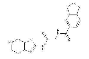 Image of N-[2-keto-2-(4,5,6,7-tetrahydrothiazolo[5,4-c]pyridin-2-ylamino)ethyl]indane-5-carboxamide