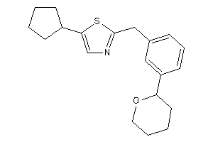 5-cyclopentyl-2-(3-tetrahydropyran-2-ylbenzyl)thiazole