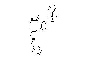 Image of N-[2-[(benzylamino)methyl]-6-keto-2,3,4,5-tetrahydro-1,5-benzoxazocin-8-yl]-1H-imidazole-4-sulfonamide