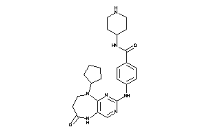 4-[(9-cyclopentyl-6-keto-7,8-dihydro-5H-pyrimido[4,5-b][1,4]diazepin-2-yl)amino]-N-(4-piperidyl)benzamide